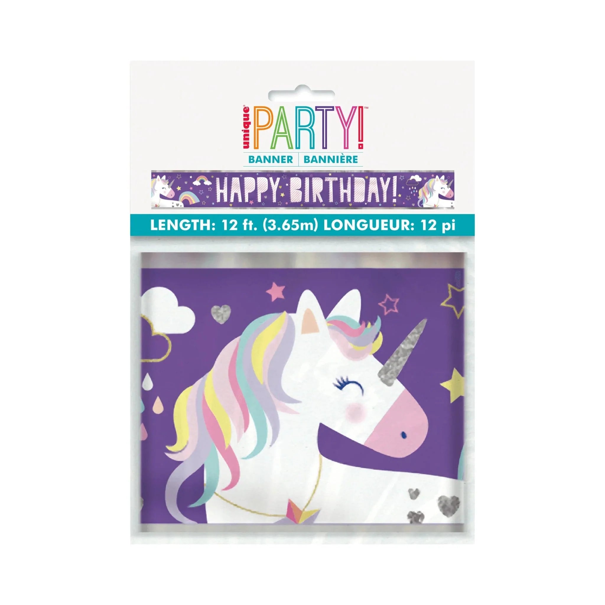 Unicorn Large 12ft Foil Banner - PoundToys
